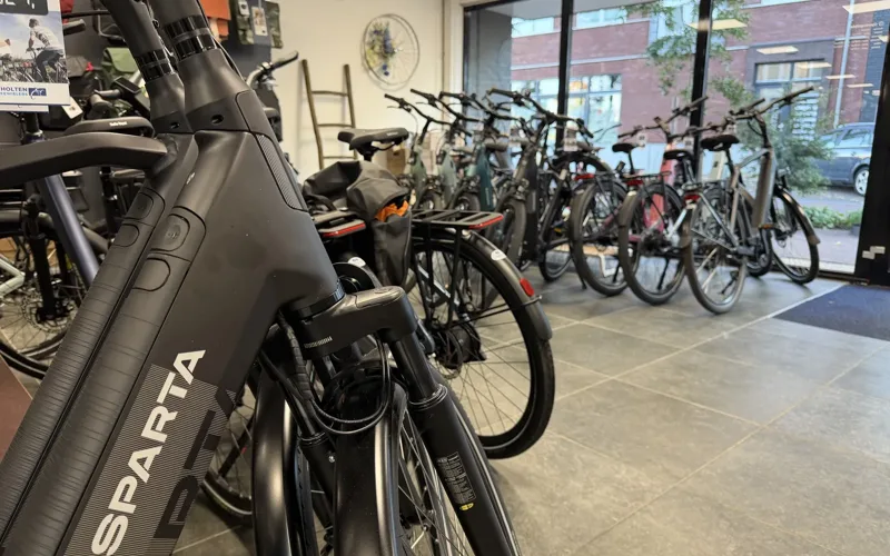 De showroom met e-bikes